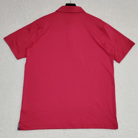 Maelreg Performance Golf Polo Men's MEDIUM Red Wicking UPF30+ Stretch NEW - Picture 3 of 12